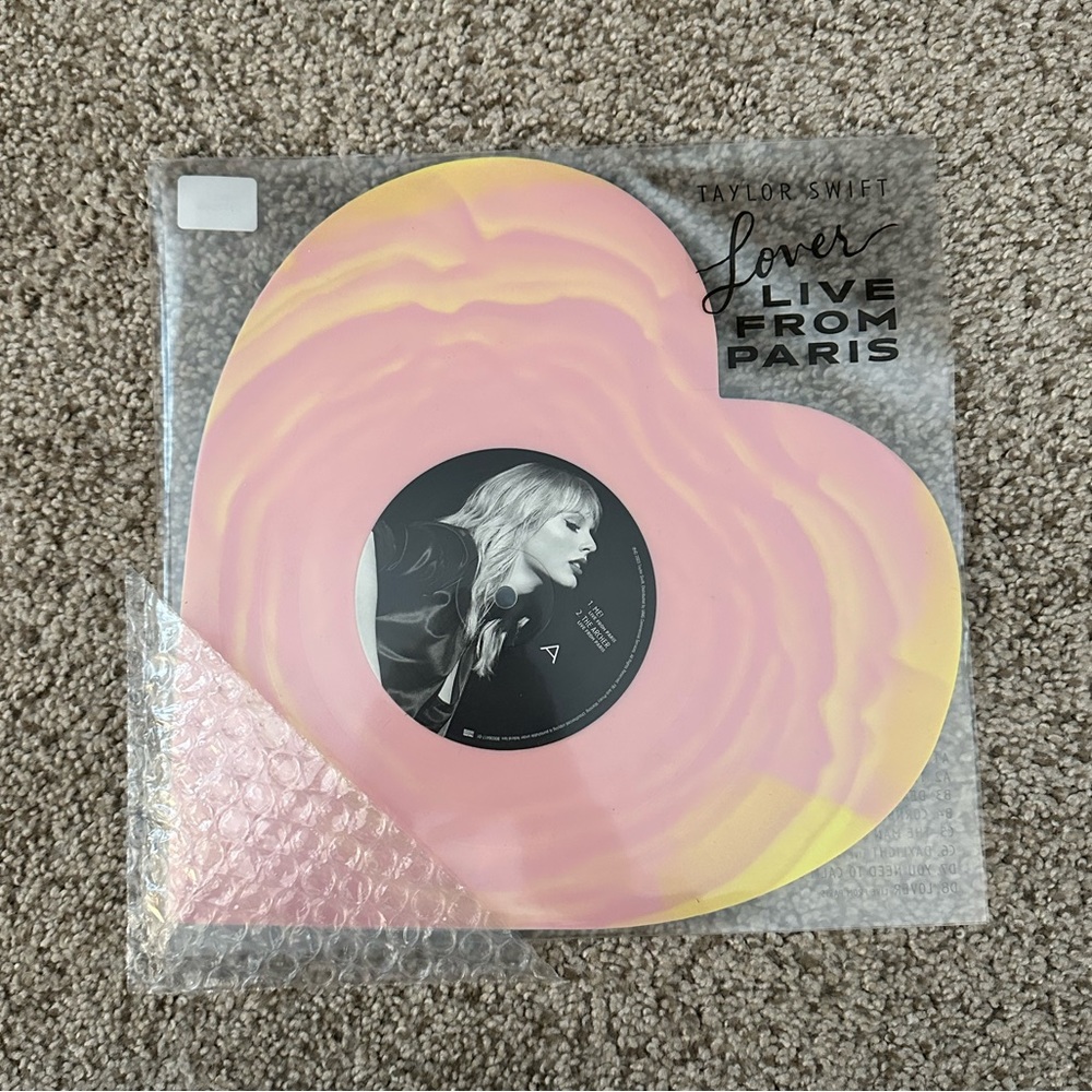 Taylor Swift Lover Live in Paris Vinyl - Heart Shaped